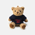 Kawaii 13CM Cartoon Sweater Teddy Bear Plush Doll Keychain Clothing Cute Stuffed Animal Toys Gift Doll Bag Pendant Accessories