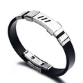 Silicone Jewelry Black Bracelet Men Stainless Steel Bracelet Adjustable Invisible Buckle Bracelet Can Be Customized