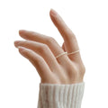 Tiny Mini Natural Freshwater Pearl Ring Beads 2024 Summer New Fashion Gentle Folded Vegan Elastic Girl MegaBDM