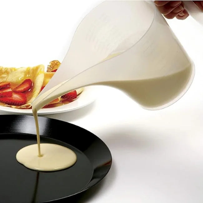1000ML Plastic Graduated Large Capacity Easy Pour Long Spout Liquid Container Measuring Cup Pitchers Jug Measuring Funnel
