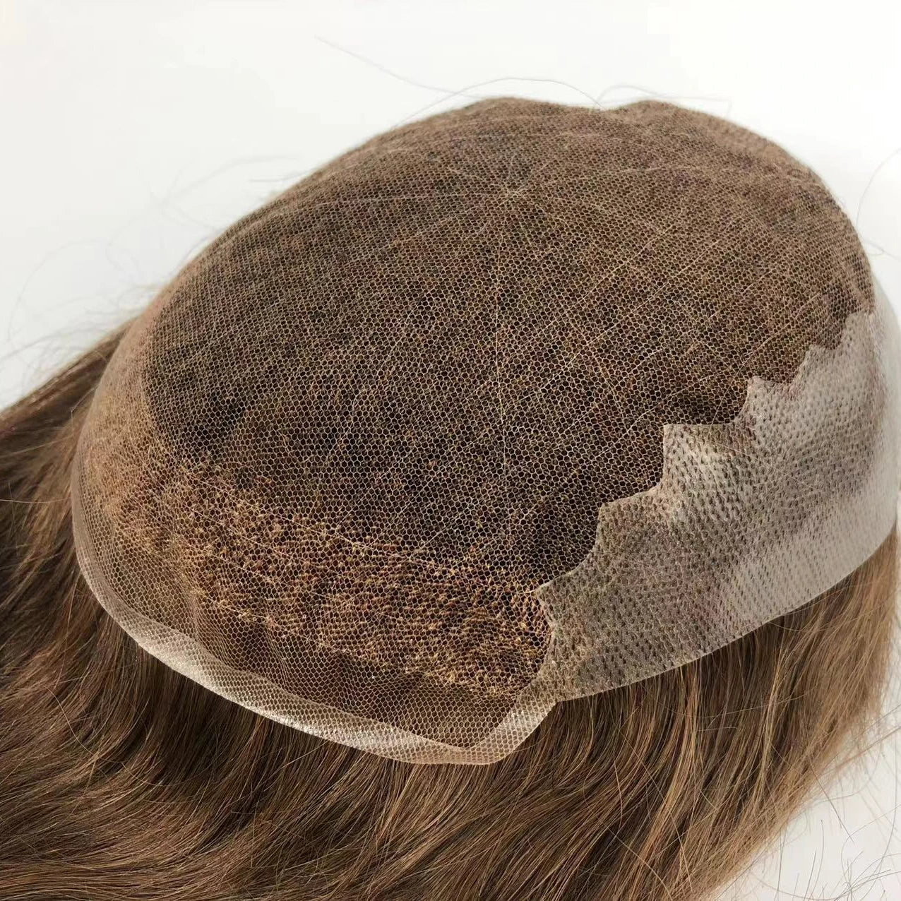 Brazilian Virgin Human Hair Straight Pre Plucked French Lace Women's Topper