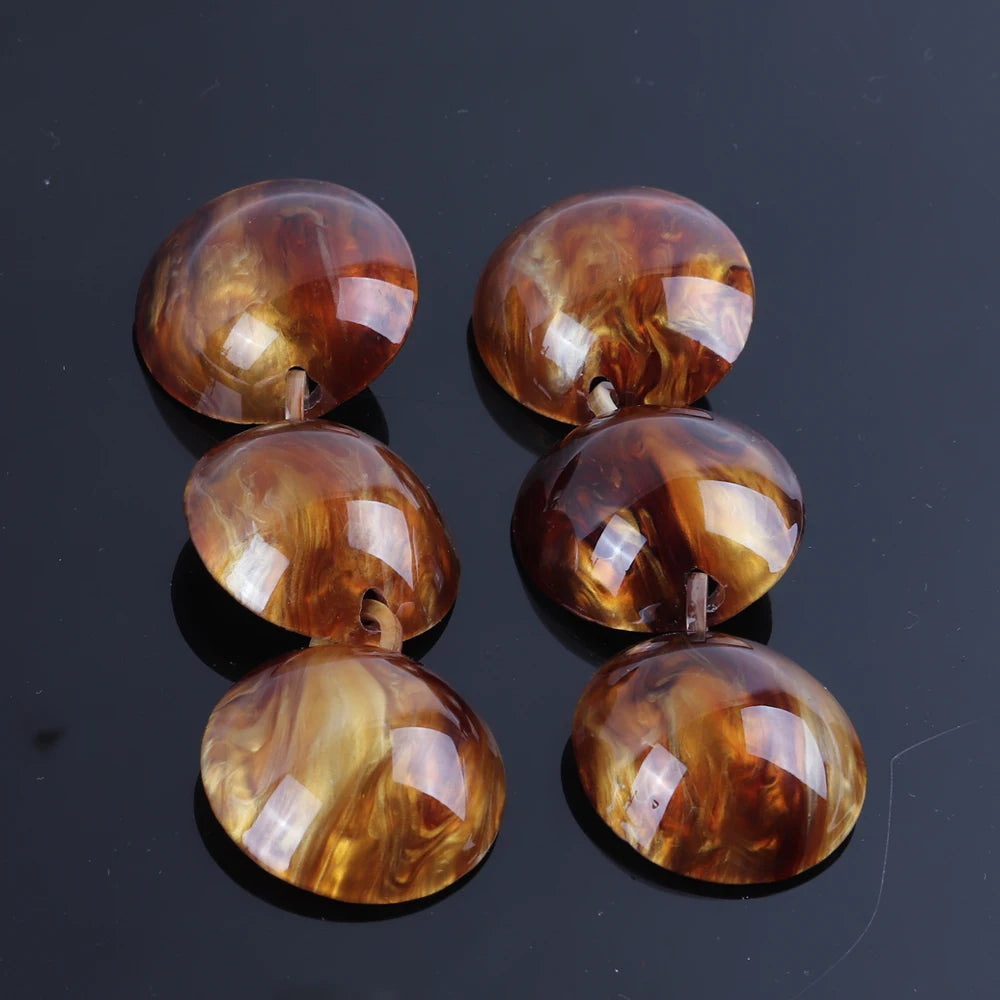 Geometric Acrylic Jewelry Ball Shape Fashion Earrings for Women Statement Vintage Resin Semicircle Drop Earring