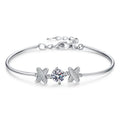 D Color Round Cut 1Carat Moissanite Bracelet X Shape Luxury Vintage S925 Sterling Silver Bracelet for Women