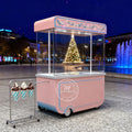 Customizable Gelato Cart Lightweight Ice Cream Cart Fully Equipped Frozen Treat Cart