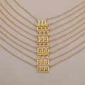 Gaby New 111-999 Pvd Gold Plated Pendant Angel Number Necklace Stainless Steel Necklace Supply Wholesale Body Jewelry