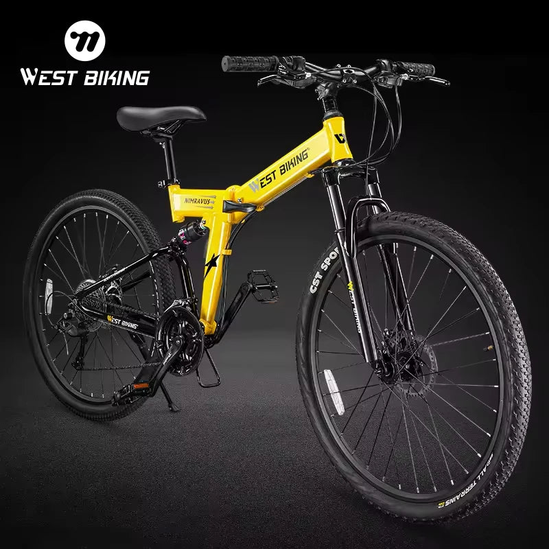 WEST BIKING Foldable Double Disc Brake Smooth Speed Change Kids Bike Aluminium Alloy Anti Slip and Wear Resistance Kids Bicycle