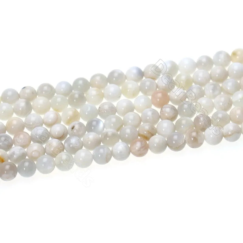 Natural Scotland White Moonstone Sunstone Loose Stone Beads for DIY Jewelry Making 6mm 8mm 10mm