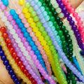 JC Crystal  Wholesale 6mm Colorful Glass Crystal Imitation Jade Beads DIY Jewelry Accessories Making Glass Round Loose Beads