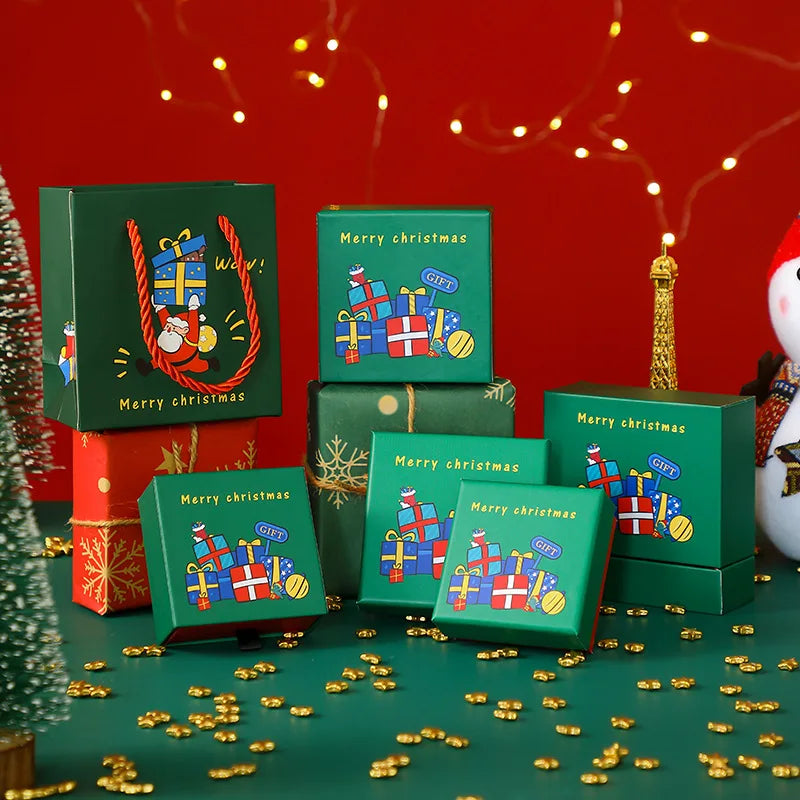 Wholesale Jewelry Gift Box Creative Christmas Paper Jewelry Packaging Box for Bracelet Earring Ring Storage