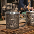 Mini Viking Classic Beer Mug Stainless Steel & Resin Large Capacity Leak-Proof Party Drinkware WJA02