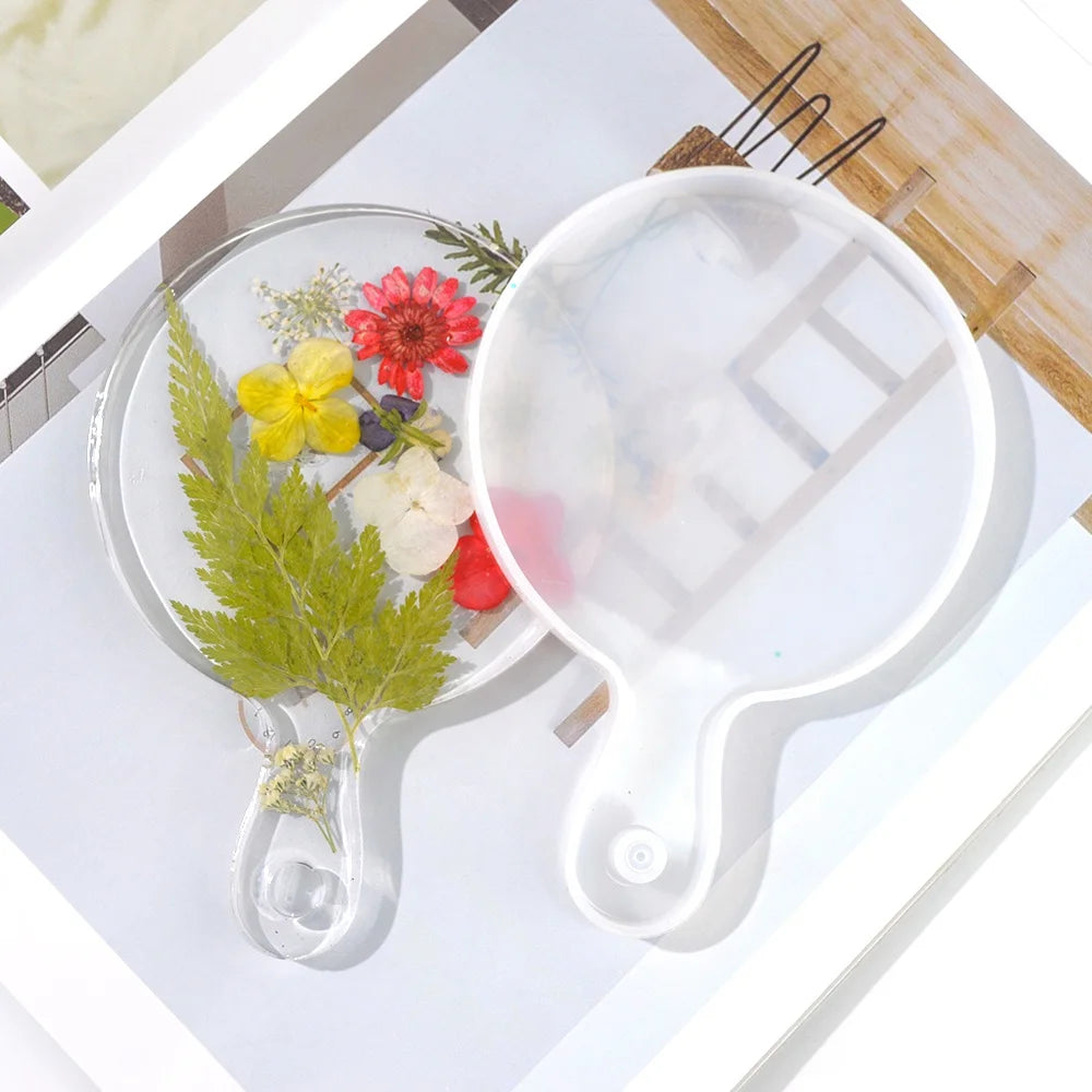 DM108 DIY Crystal Epoxy Tray Resin Mold Tea Coaster Silicone Molds for Craft Home Decoration Making