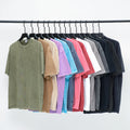 OEM ODM Men's Vintage Heavyweight T-shirt High Street Batik 260 Grams Pure Cotton Washed O-neck T-shirt Custom logo