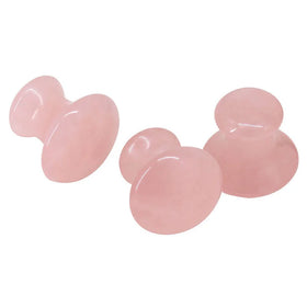 100% Natural Rose Quartz Crystal Jade Feng Shui and Love Style Gemstone Mushroom Massager Hand Carved Technique