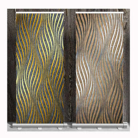 2023 New Popular Brown and Gold Wave Stripe Nightclub Karaoke KTV Decor 3D Vinyl Wallpaper