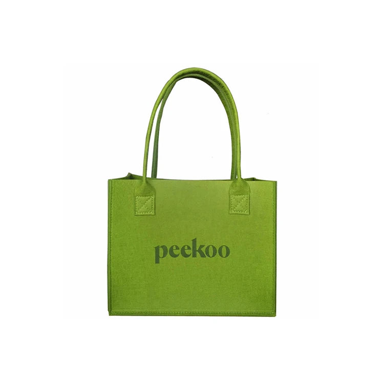 Wholesale Felt Storage Bag Green Large Capacity Heavy Duty Handheld Tote Bag for Shopping