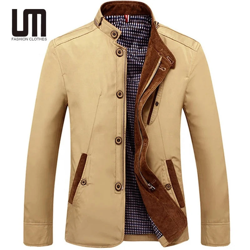 Liu Ming Autumn Winter New Products Casual Warm Men Plus Size Vintage 4XL Bomber Jacket Coats