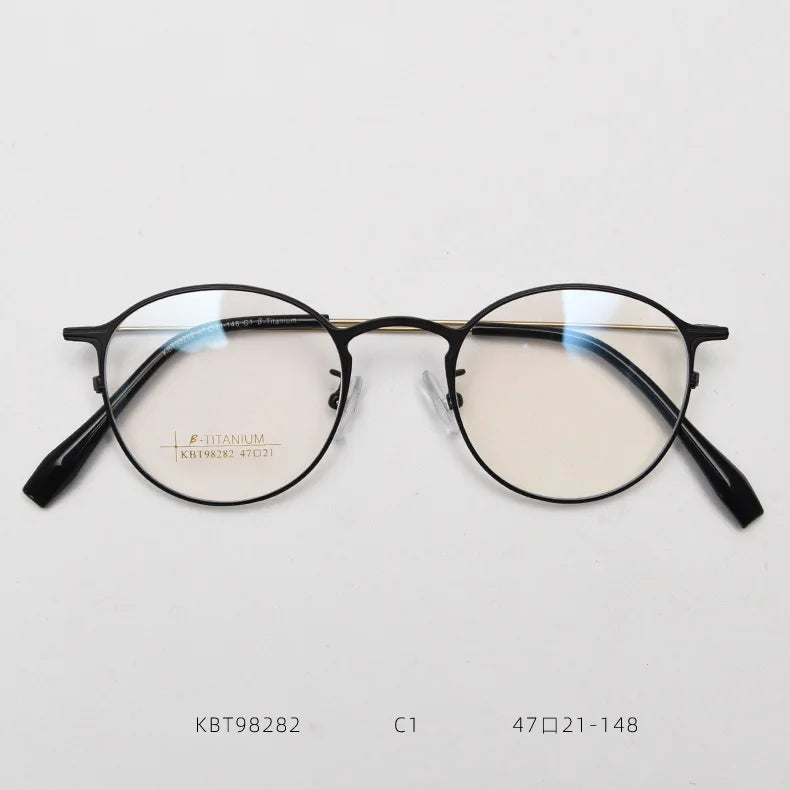 Titanium Optical Eye Glasses Frame Prescription Anti-Blue-Ray Optical Eyeglasses Myopia Hyperopia Presbyopia Lenses