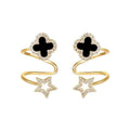925 Silver Needle Flower Pearl love butterfly Fancy Fashion Personality Earring Stud Jewelry