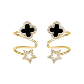 925 Silver Needle Flower Pearl love butterfly Fancy Fashion Personality Earring Stud Jewelry