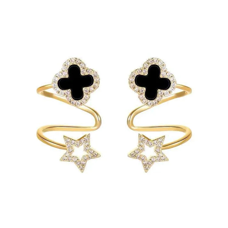 925 Silver Needle Flower Pearl love butterfly Fancy Fashion Personality Earring Stud Jewelry