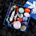 Wholesale 7 Chakra Crystal Stone Box Set Natural Quartz Gemstone Healing Crystal Tumble Stones Box