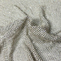 Wholesale 2mm Stone 33*120 Aluminum Metal Crystal Mesh Rhinestone Fabric for Women's Garments & Shoes-for Bags & Necklaces