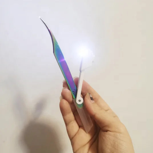 New Arrival Lash Supplies Lash Extension Tweezers LED Light With Battery  Light for Tweezers