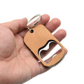 Beverage Bottle Opener Keyring Multifunctional Wooden Keychain Bottle Opener With Carve LOGO
