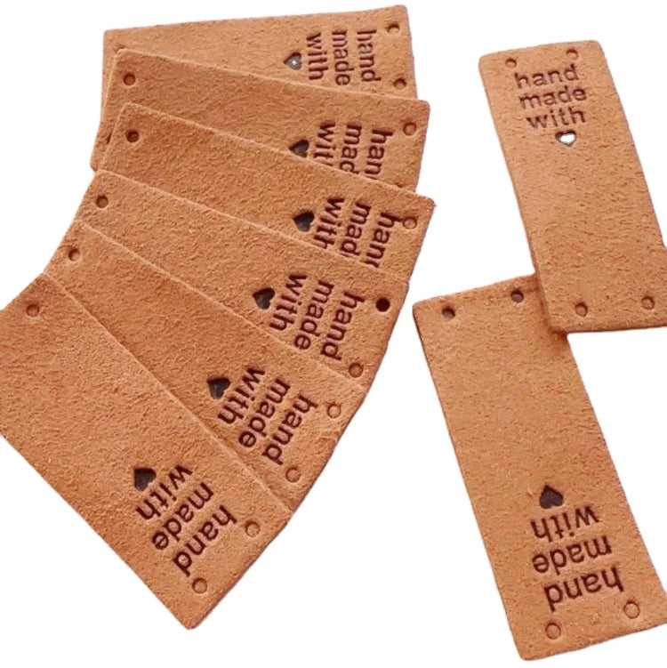 Garment Accessories Embossed & Debossed Eco-Friendly Leather Labels & Patches for Clothing Bags Shoes-Custom Size & Shape