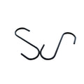 3.4mm wide 43mm long s type hook zinc plated s-hook hanging thick iron metal s shaped hooks for hanging bags