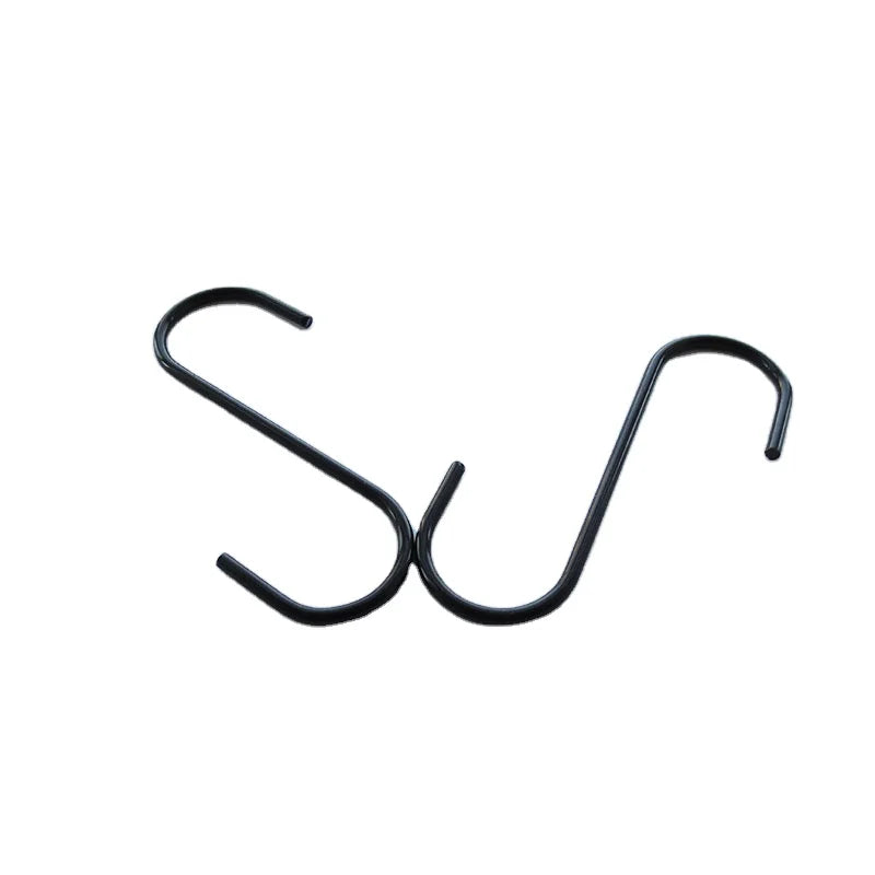 3.4mm wide 43mm long s type hook zinc plated s-hook hanging thick iron metal s shaped hooks for hanging bags