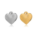 5Pcs Stainless Steel Oil Pressure Loving Heart Cute Charms Pendants for DIY Jewelry Findings Necklace Materials Wholesale