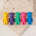 Cartoon Bear DIY Jewelry Accessories Couple Macarone Color Three-dimensional Bear Necklace Earrings Earrings Alloy Accessories
