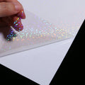 Hot Sale Cold Lamination Roll Glossy Glitter Holographic Rainbow Cold Lamination Film Cold Laminating Film Photo Top