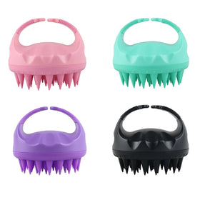 Scalp Massager Shampoo Brush Foldable Soft Flexible Plastic Bristles Hair Care Smell Removal Dehumidification
