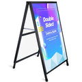 A- Frame Poster Stand 24 X 36 Inch Outdoor Sign Metal Collapsible Signs Stand Double-Sided Display Poster Boards