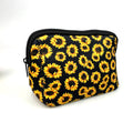 Portable Neoprene PVC Makeup Kits Bag with Custom Logo Small Square Accessories & Cable Pouch Zipper Closure