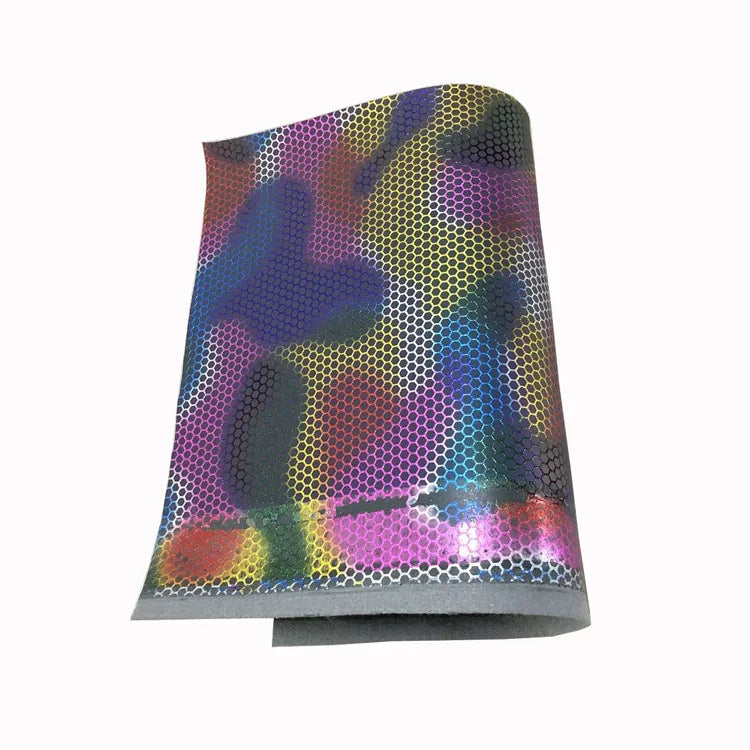 Rainbow Reflective High Visibility PU/Nylon/Spandex Fabric for Bags and Accessories