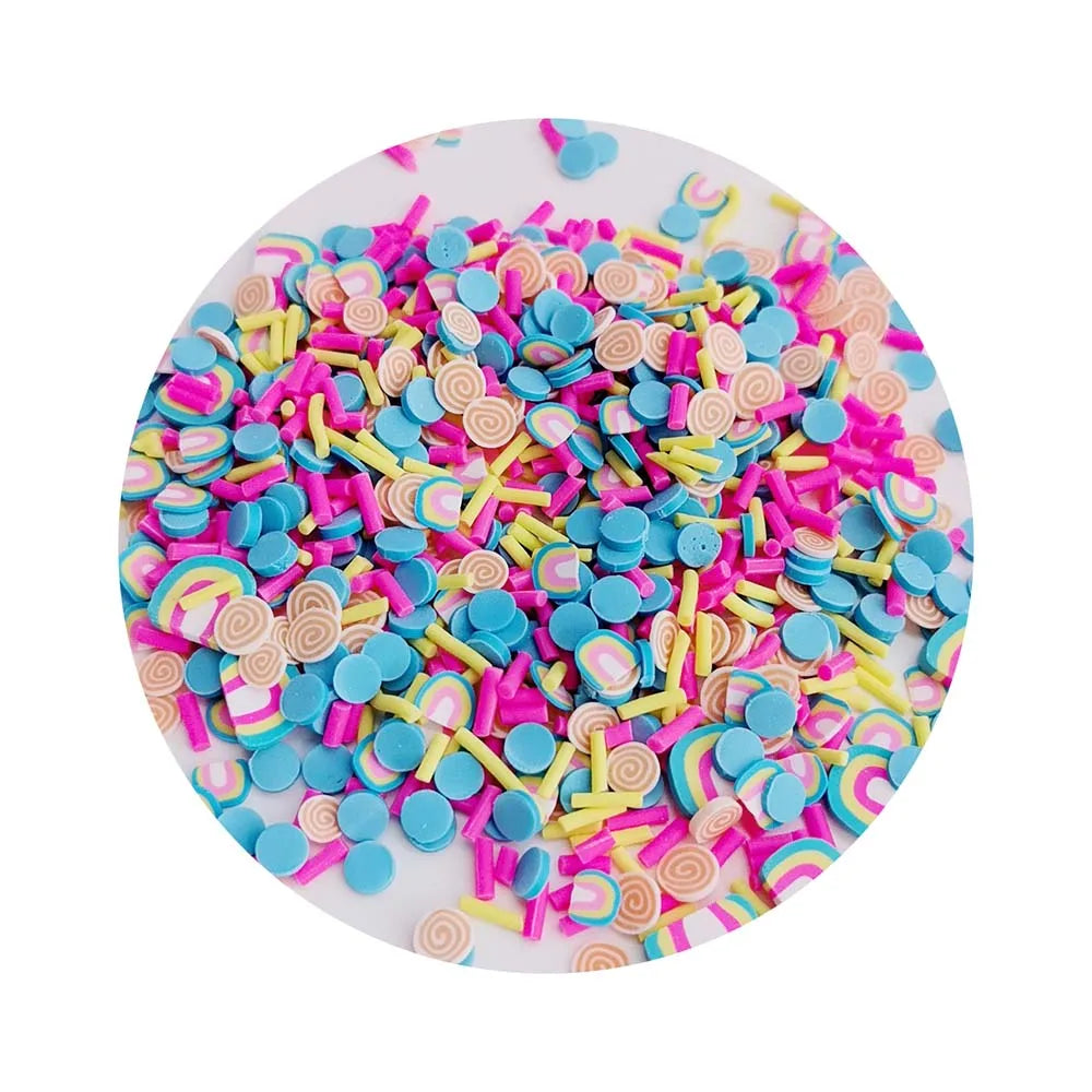 Candy Rainbow Mixed Polymer Clay Sprinkles for Slime Filling Accessories DIY Nail Art Decoration Scrapbooking Craft