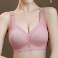 Women's S-6XL Plus Size Comfort Sleep Bralette Seamless Ribbed High Impact Push Cup Pad Wirefree T-Shirt Bra Breathable
