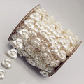 Diy Shoes Buckle Accessory Pearl Trim Wedding Dress Decor Textile Headband Making Beige Plastic Sunflower Beaded Lace Trimming