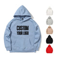 80% Cotton 300 Grams Polyester Blank Plain Customized Material Logo Pullover String Pocket Thick Hoodies for Mens
