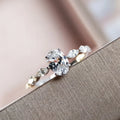 Simply Clear 925 Sterling Silver Classic Party Half Eternity Marquise Oval Cut 8A Iced Cut Delicate Wedding Engagement Ring