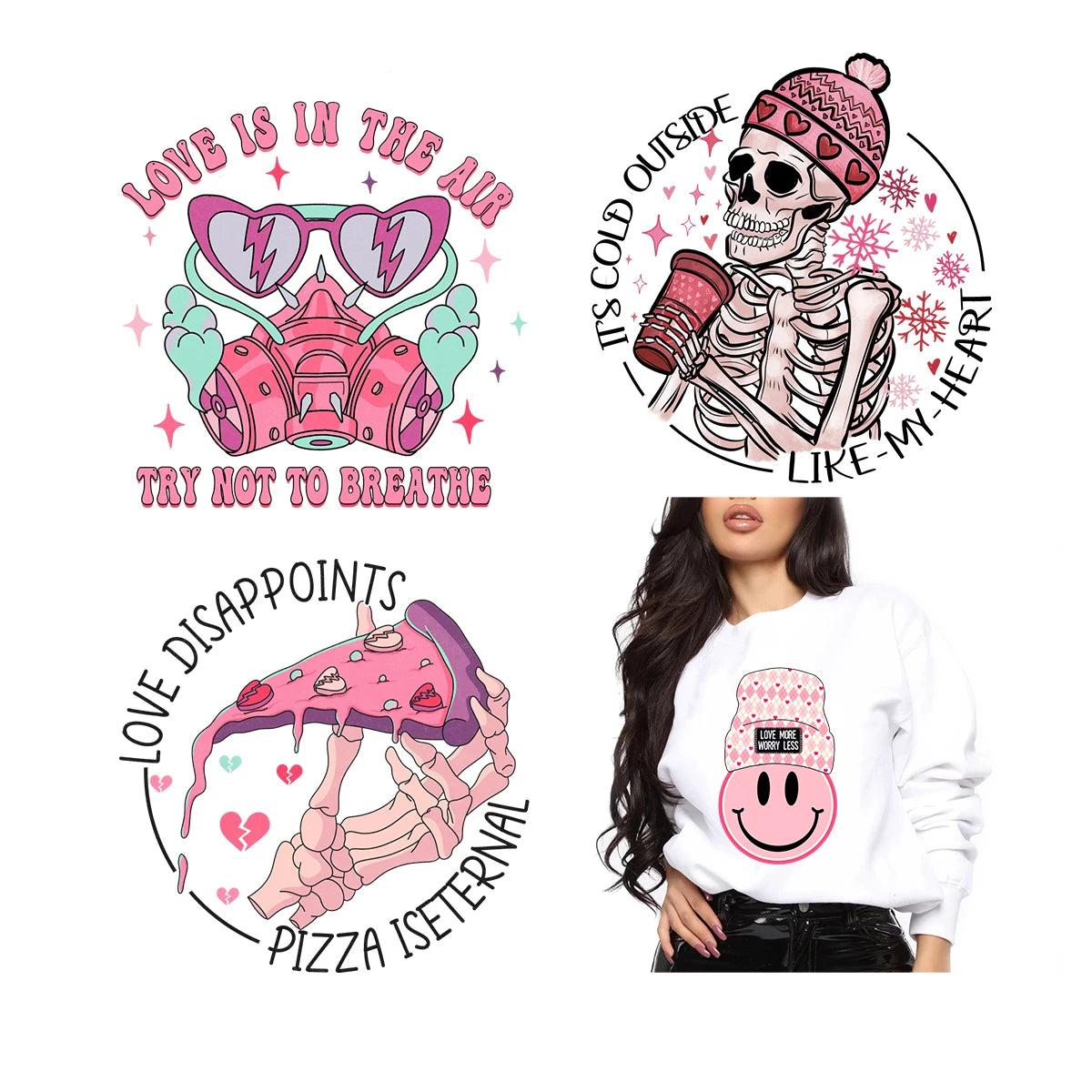 Heat Transfers Custom Ready to Press Heat Transfer Designs for T Shirts Screen Print Heat Transfers Valentine's Day Design