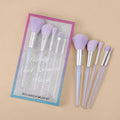 Eye Shadow Powder Custom 5Pcs Set Private Label Purple Maquillaje Brochas Personalised Makeup Brush Sets