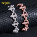 New Arrivals Fashion Infinity Hip Hop Top Quality VVS Moissanite 925 Silver Iced Out Bracelets