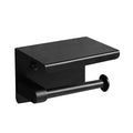 Modern Bathroom Accessories Matt Black Toilet Tissue Paper Towel Holder Stainless Steel with Mobile Phone Shelf for Home Office