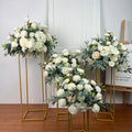 Custom Wedding Flowers Centerpiece Artificial Silk Flower Bouquet Arrangement Wedding Stage Backdrop Flowers Table Centerpieces