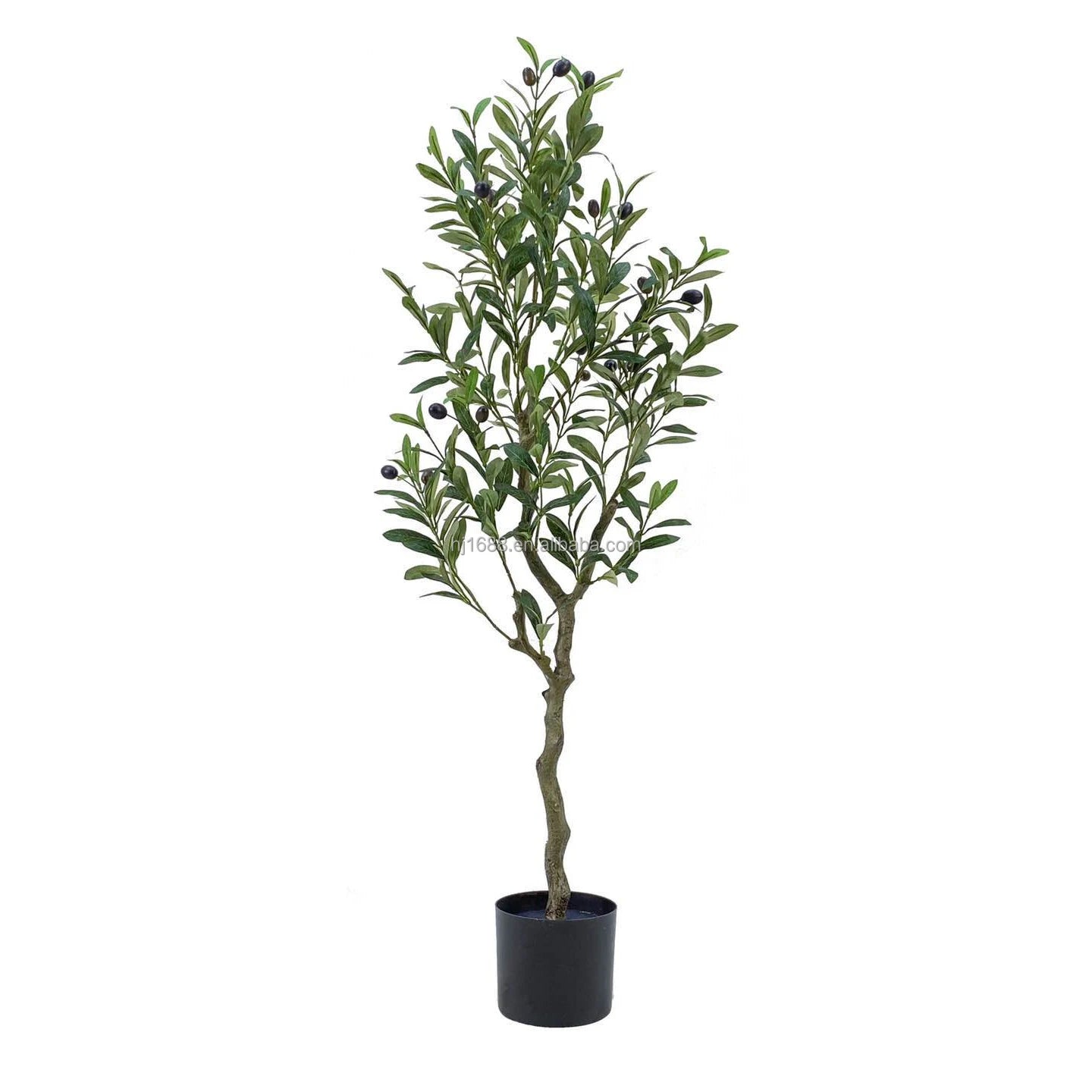 120CM 4FT Tall Artificial Plants Home & Garden Decorative Simulated Faux Bonsai Olive Tree Real Looking Crooked Trunk Olive Tree