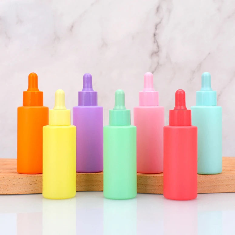Luxury Cosmetic Packaging 50ml Customized Color Logo Glass Essential Oil 1 oz Serum Dropper Bottle With Gift Box